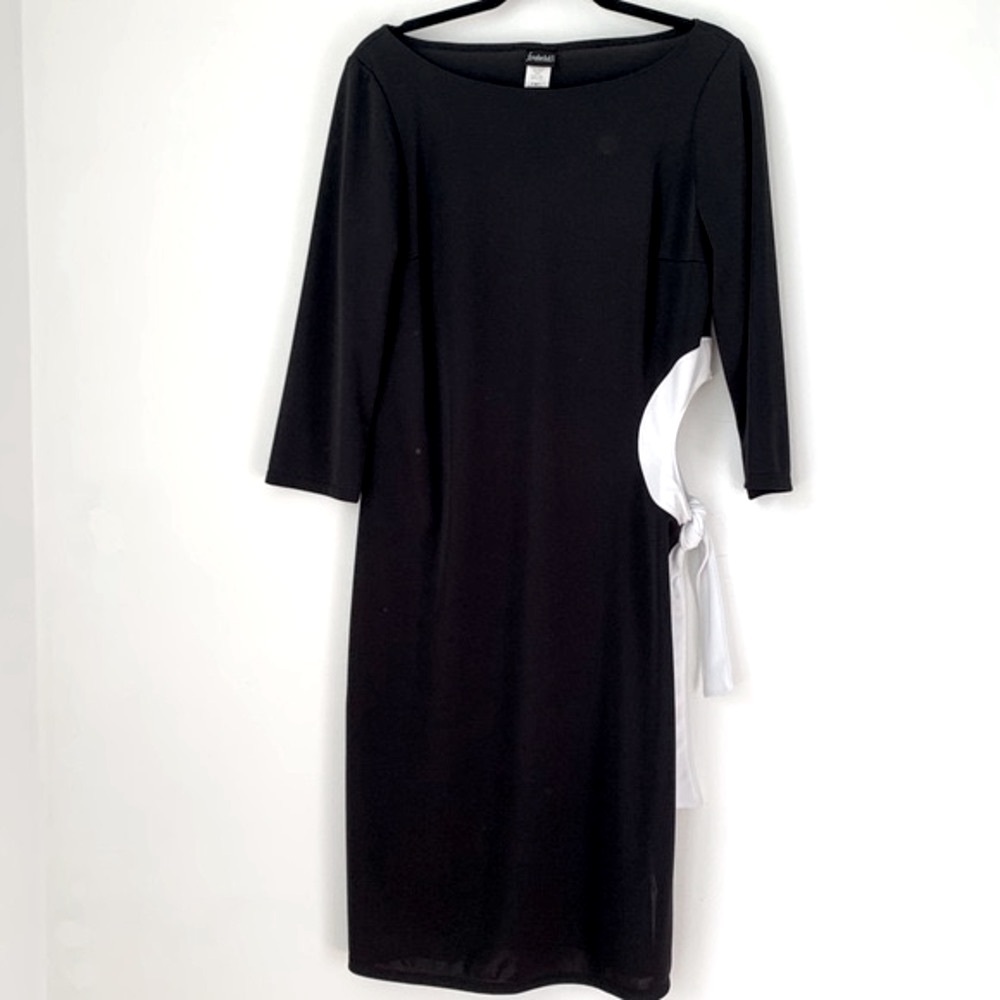 Vintage Frederick’s of Hollywood Cut Out Waist Black Sheath Dress Large
